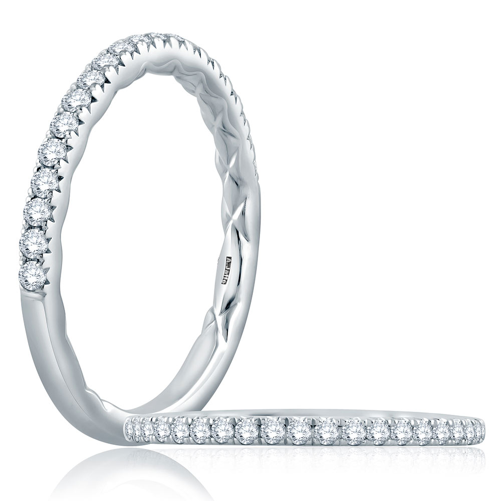 A.JAFFE Platinum Classic Diamond Wedding Ring MR2172Q