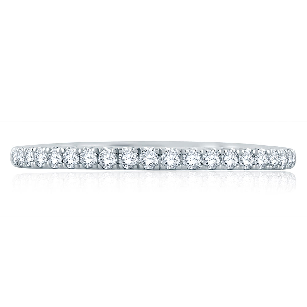 A.JAFFE Platinum Classic Diamond Wedding Ring MR2175Q Alternative View 2