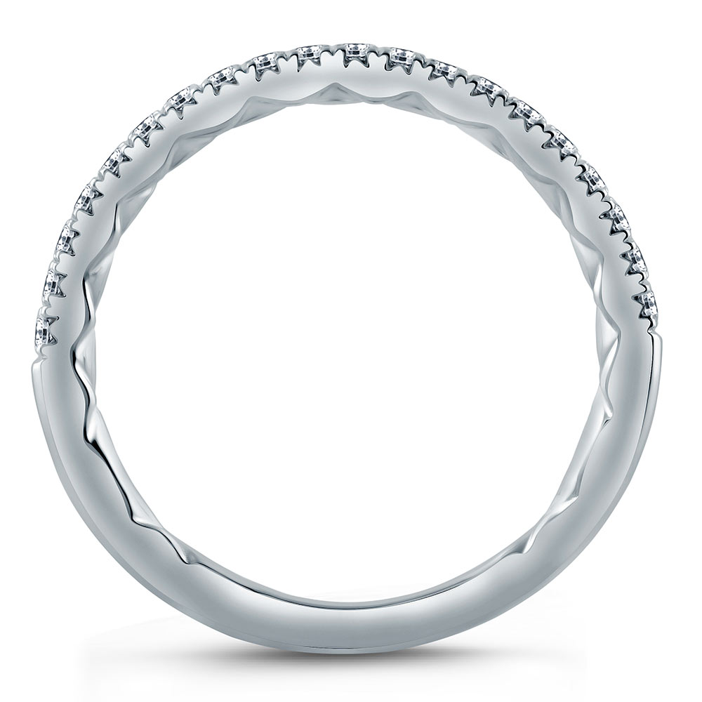 A.JAFFE Platinum Classic Diamond Wedding Ring MR2175Q Alternative View 1