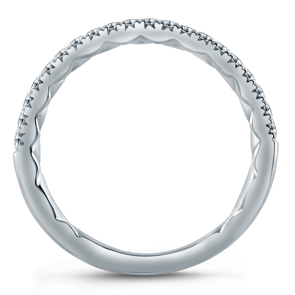A.JAFFE Platinum Classic Diamond Wedding Ring MR2179Q Alternative View 1