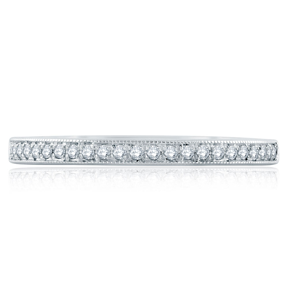 A.JAFFE Platinum Classic Diamond Wedding Ring MR2184Q Alternative View 2