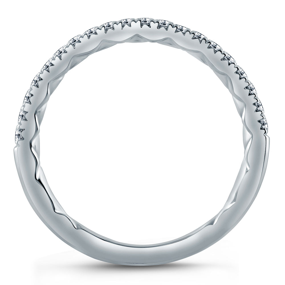A.JAFFE 18 Karat Classic Diamond Wedding Ring MR2185Q Alternative View 1