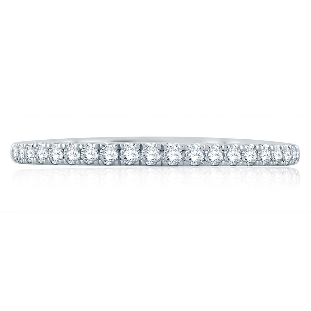 A.JAFFE Platinum Classic Diamond Wedding Ring MR2186Q Alternative View 2