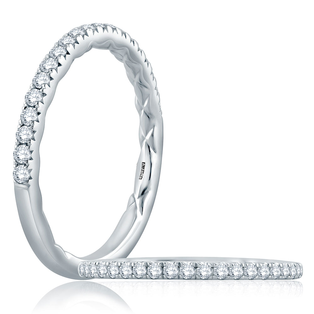 A.JAFFE Platinum Classic Diamond Wedding Ring MR2196Q