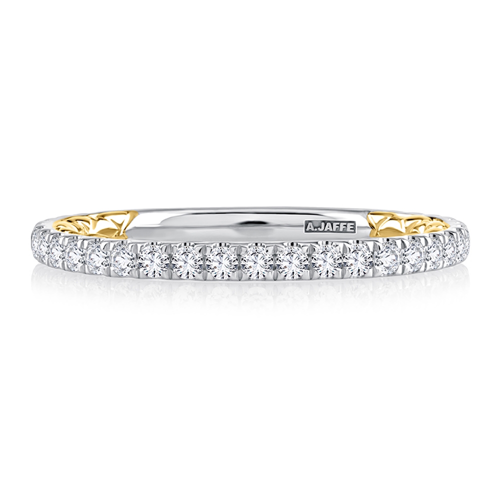 A.JAFFE Platinum Classic Diamond Wedding Ring MRCOV2334Q