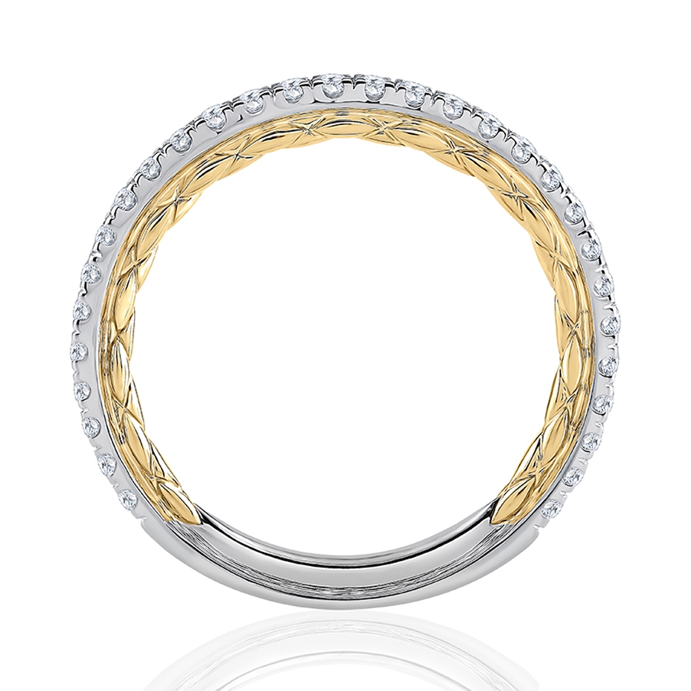 A.JAFFE 18 Karat Classic Diamond Wedding Ring MRCRD2332Q Alternative View 1