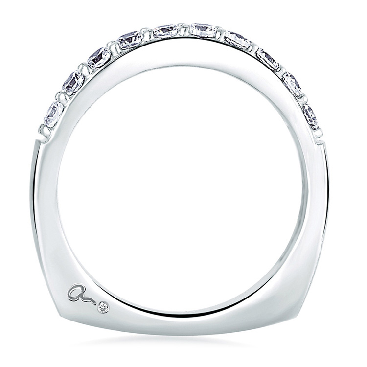 A Jaffe Platinum Diamond Wedding Ring MRS078 / 100 Alternative View 1