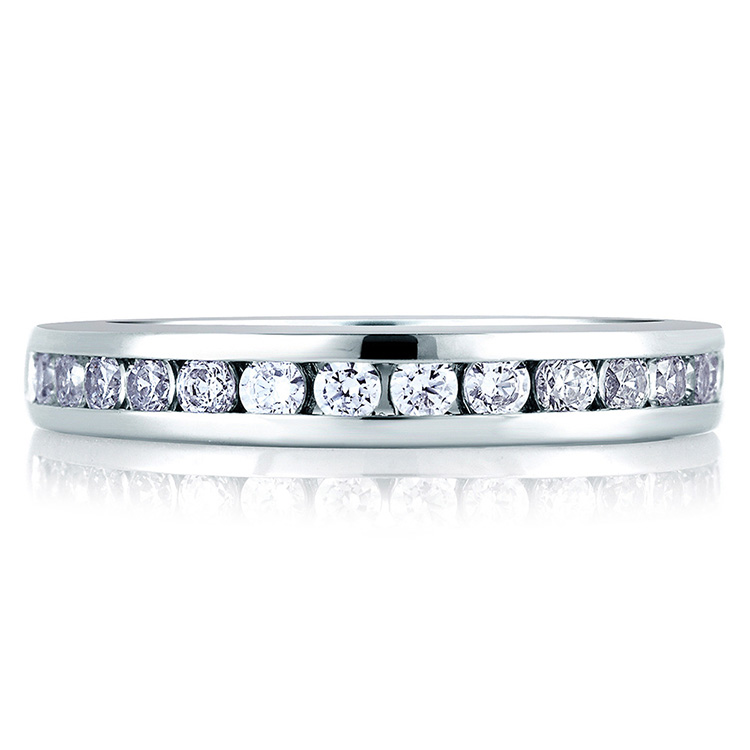 A Jaffe Signature Platinum Wedding Ring MRS174 / 53 Alternative View 2