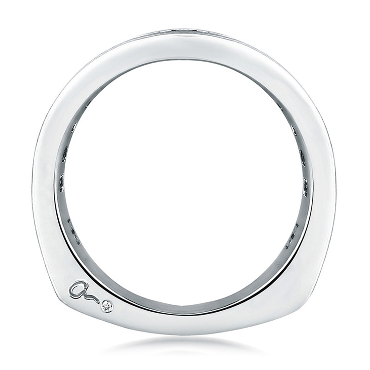 A Jaffe Signature Platinum Wedding Ring MRS174 / 53 Alternative View 1