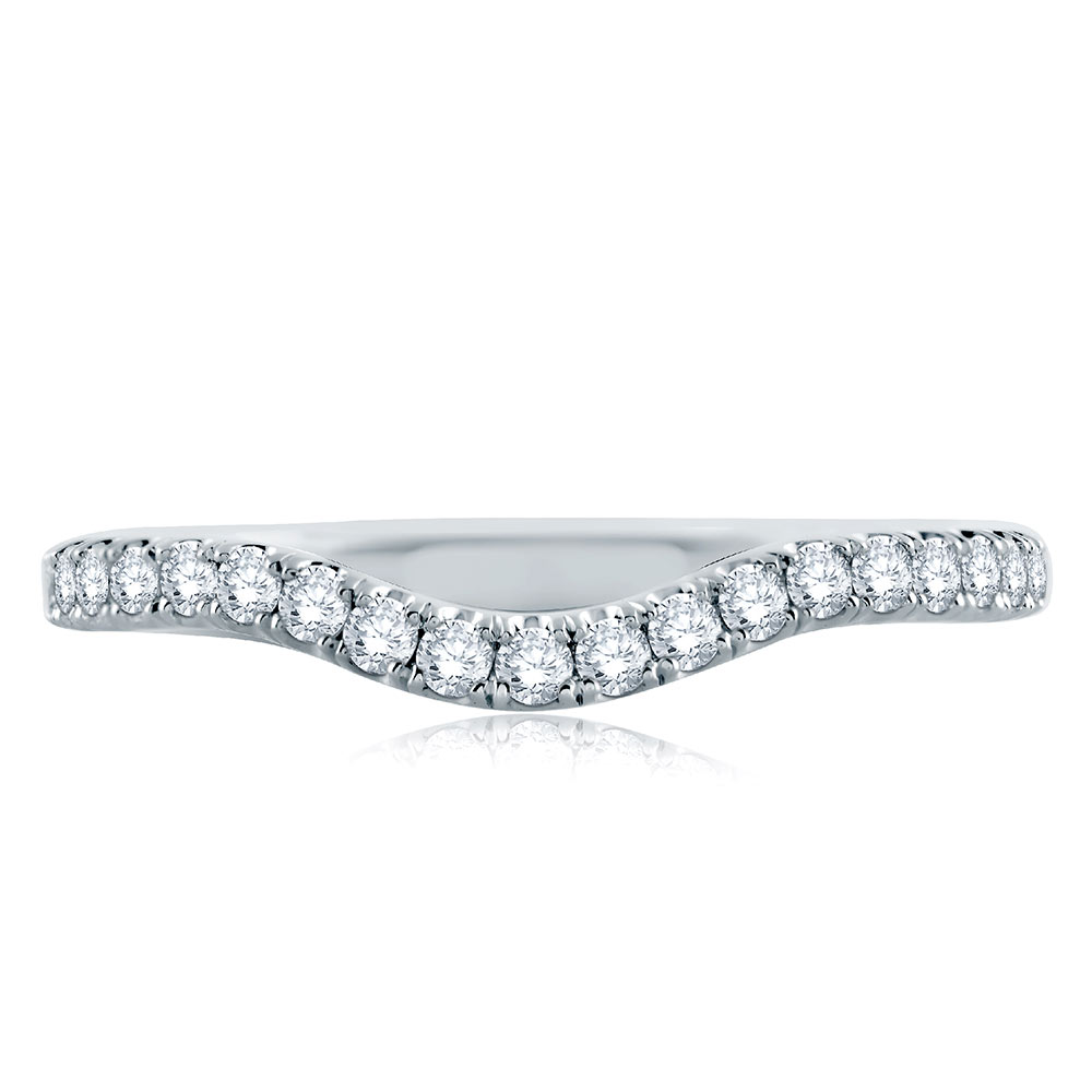 A.JAFFE Platinum Signature Diamond Wedding Ring MRS574