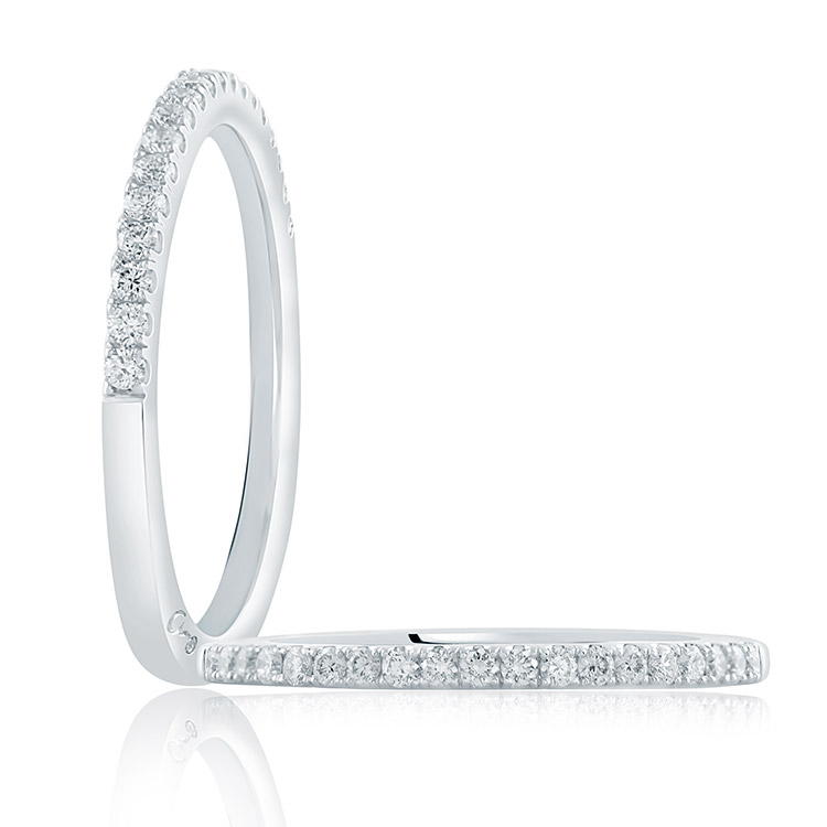 A.JAFFE 14 Karat Signature Diamond Wedding Ring MRS577