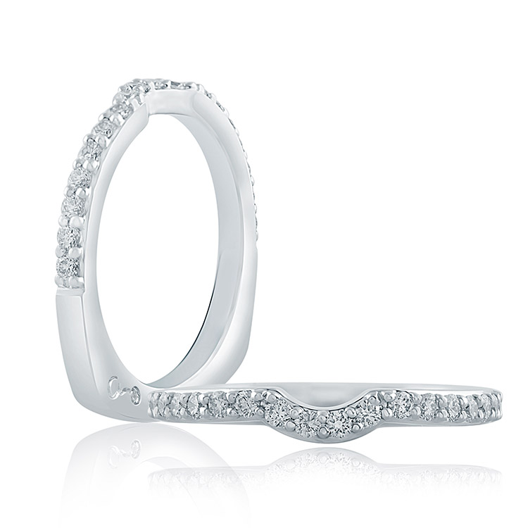 A.JAFFE 18 Karat Signature Diamond Wedding Ring MRS638