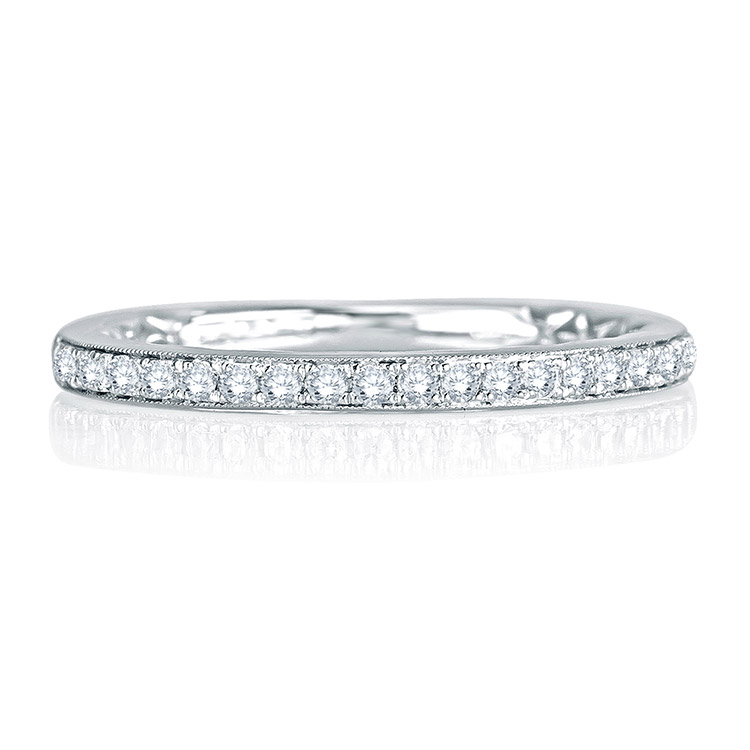 A.JAFFE 14 Karat Signature Diamond Wedding Ring MRS739Q Alternative View 2