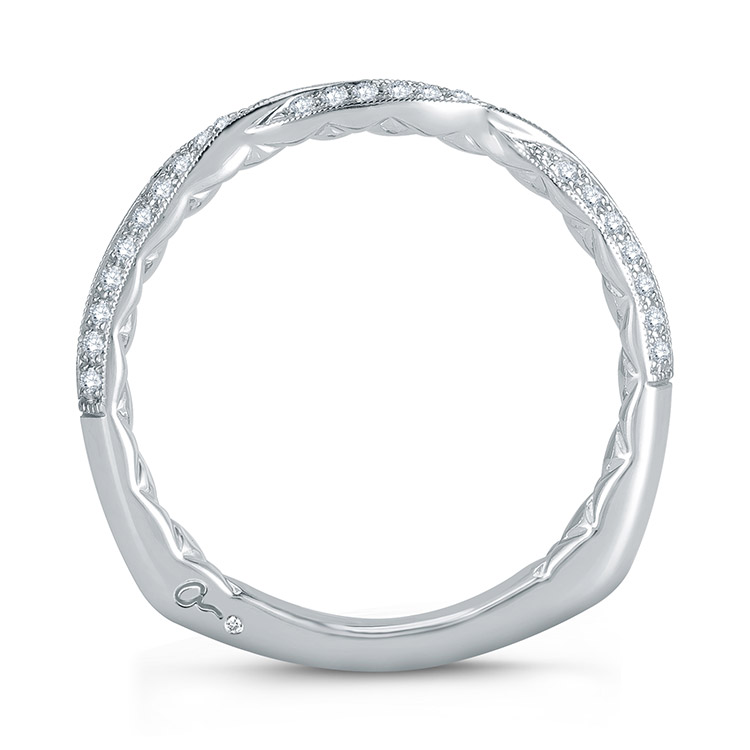 A.JAFFE 14 Karat Signature Diamond Wedding Ring MRS740Q Alternative View 1