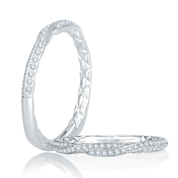 A.JAFFE Platinum Signature Diamond Wedding Ring MRS741Q