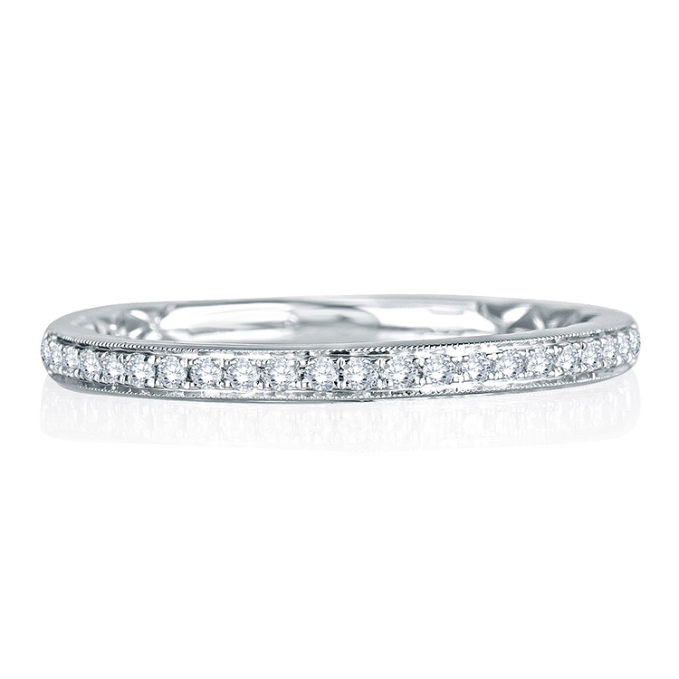 A.JAFFE Platinum Signature Diamond Wedding Ring MRS743Q Alternative View 2