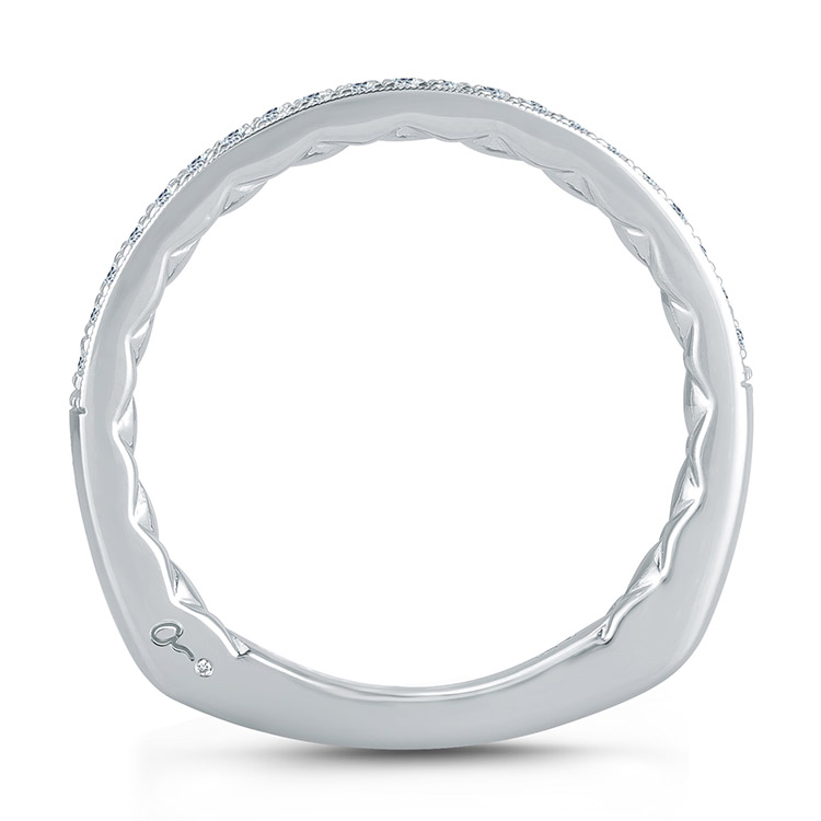 A.JAFFE Platinum Signature Diamond Wedding Ring MRS743Q