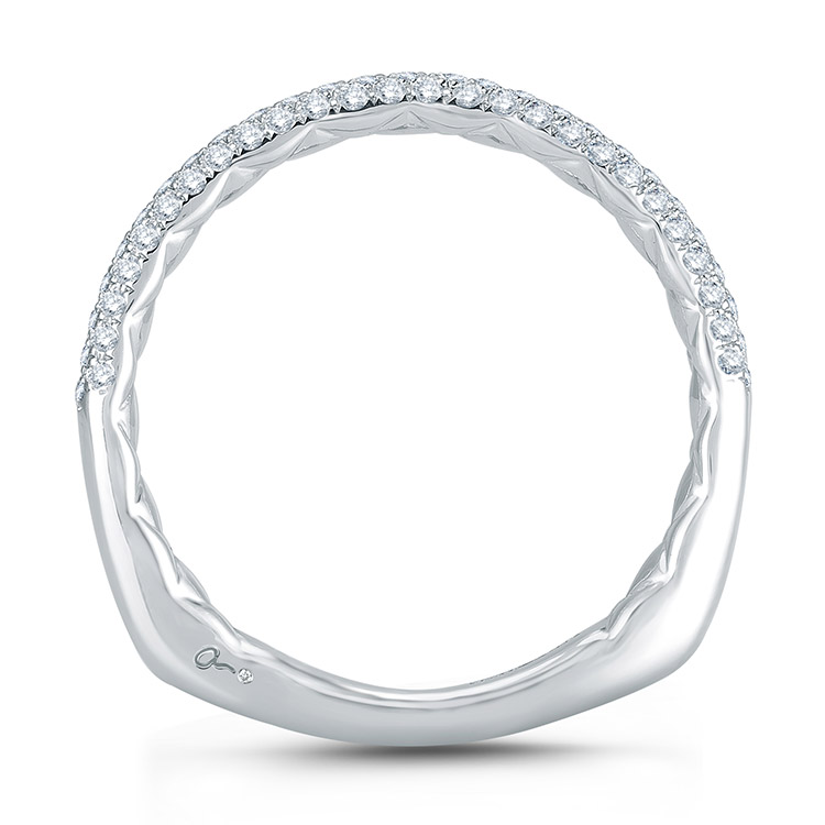 A.JAFFE 18 Karat Signature Diamond Wedding Ring MRS748Q Alternative View 1