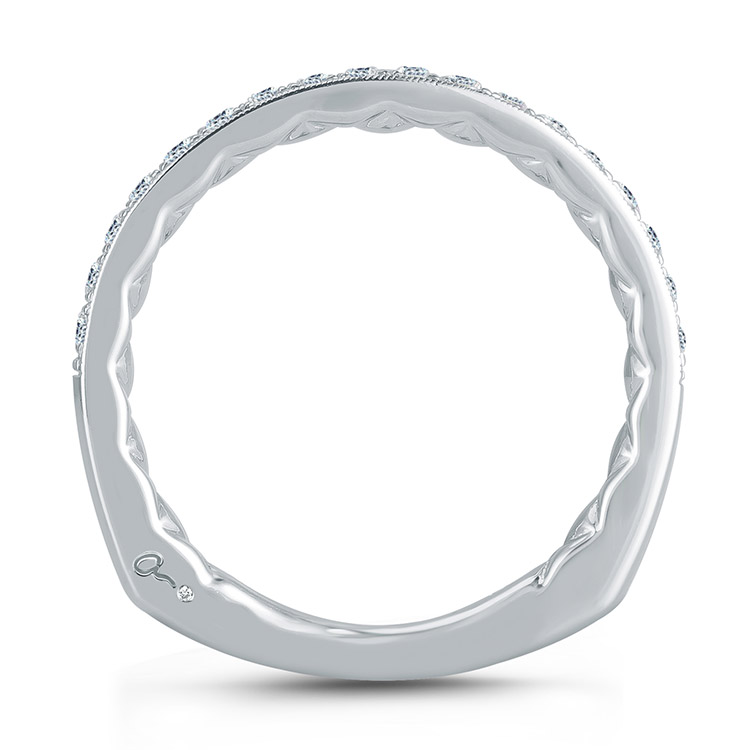 A.JAFFE Platinum Signature Diamond Wedding Ring MRS751Q