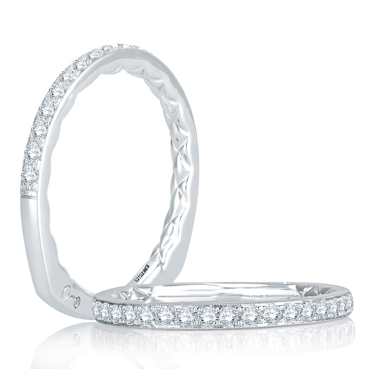 A.JAFFE Platinum Signature Diamond Wedding Ring MRS751Q