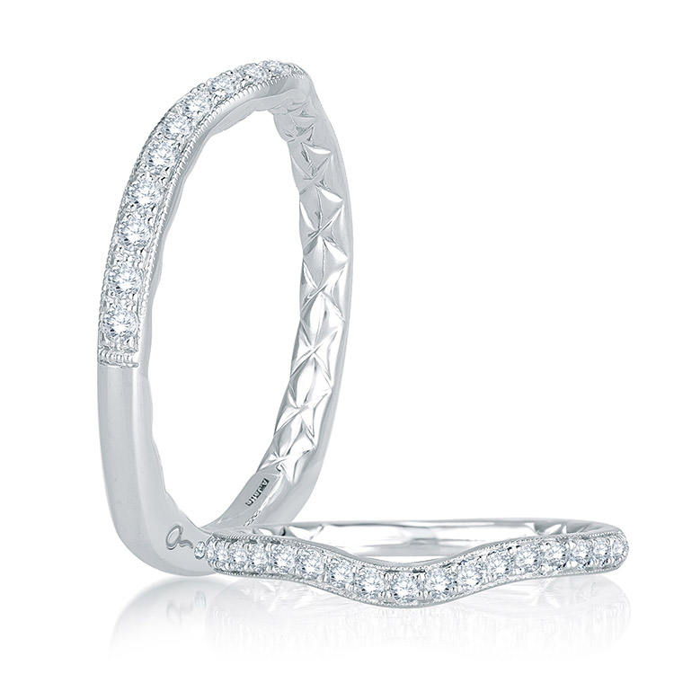 A.JAFFE Platinum Signature Diamond Wedding Ring MRS765Q