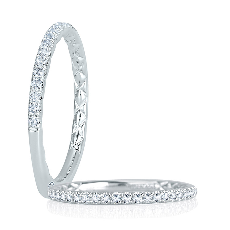 A.JAFFE Platinum Signature Diamond Wedding Ring MRS766Q