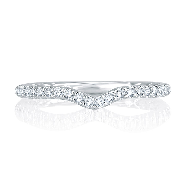 A.JAFFE 18 Karat Signature Diamond Wedding Ring MRS767Q Alternative View 2