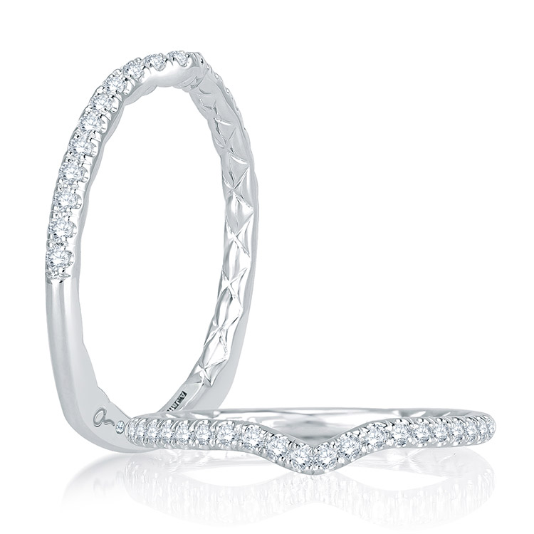 A.JAFFE 18 Karat Signature Diamond Wedding Ring MRS767Q