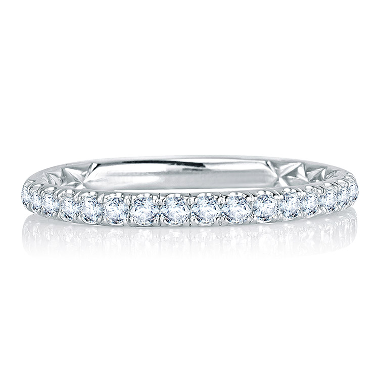 A.JAFFE 18 Karat Signature Diamond Wedding Ring MRS768Q Alternative View 2