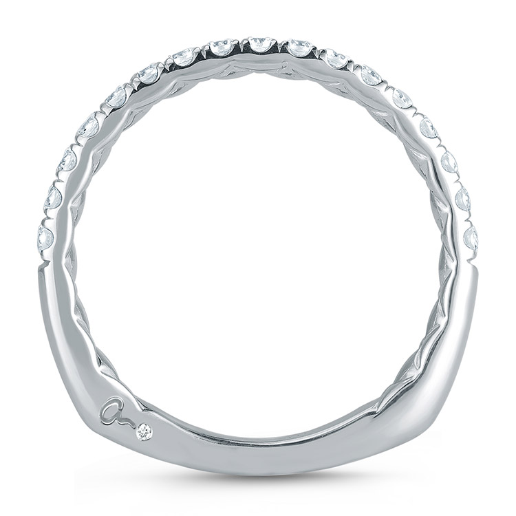 A.JAFFE 18 Karat Signature Diamond Wedding Ring MRS768Q Alternative View 1