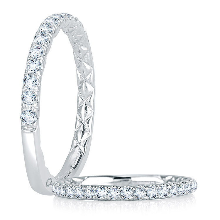 A.JAFFE Platinum Signature Diamond Wedding Ring MRS768Q