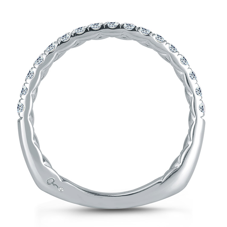 A.JAFFE Platinum Signature Diamond Wedding Ring MRS769Q Alternative View 1