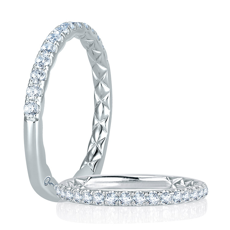 A.JAFFE Platinum Signature Diamond Wedding Ring MRS769Q