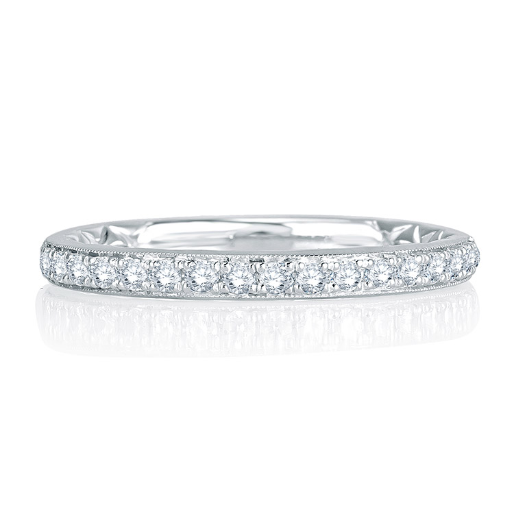 A.JAFFE Platinum Signature Diamond Wedding Ring MRS770Q Alternative View 2