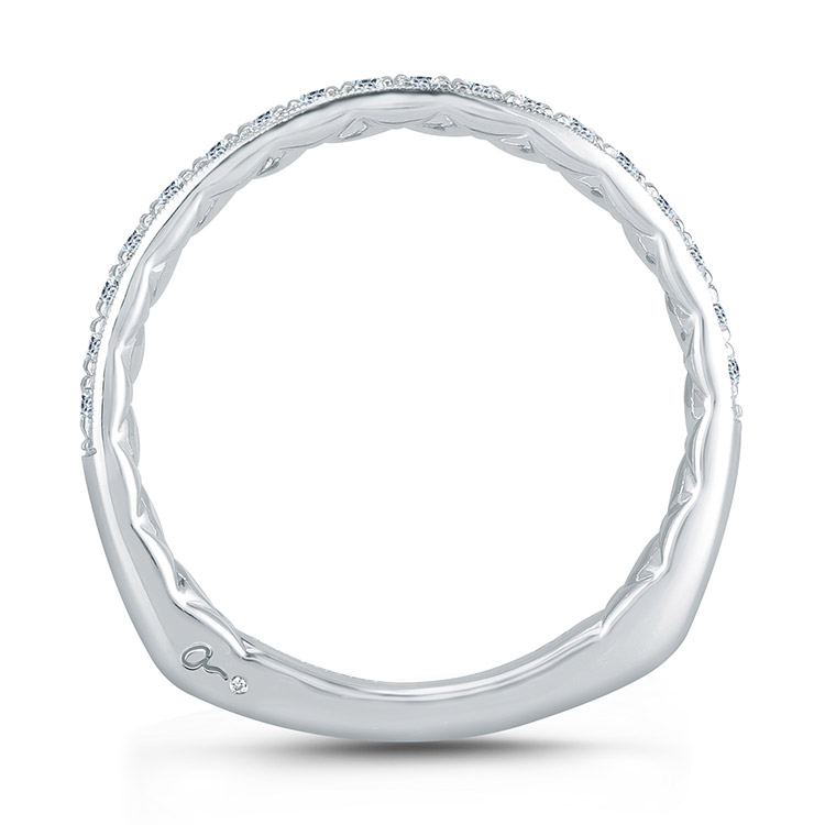 A.JAFFE Platinum Signature Diamond Wedding Ring MRS770Q Alternative View 1