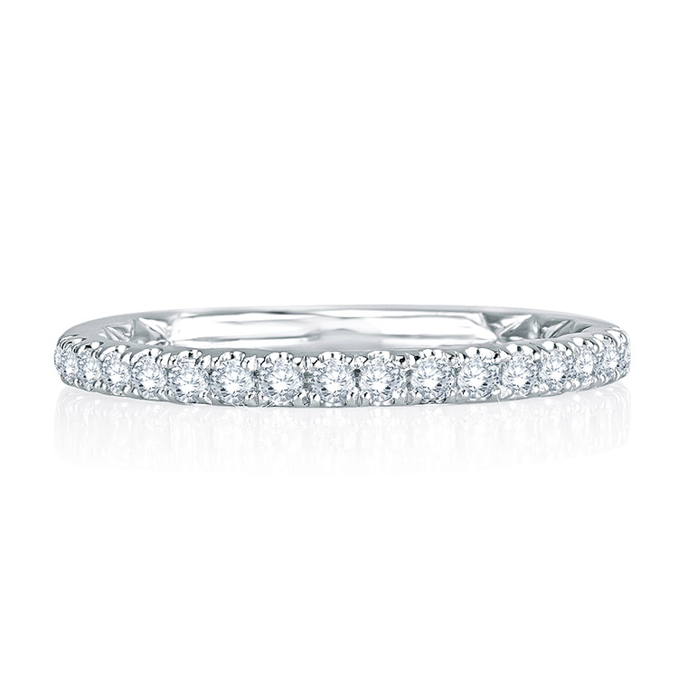 A.JAFFE Platinum Signature Diamond Wedding Ring MRS772Q Alternative View 2