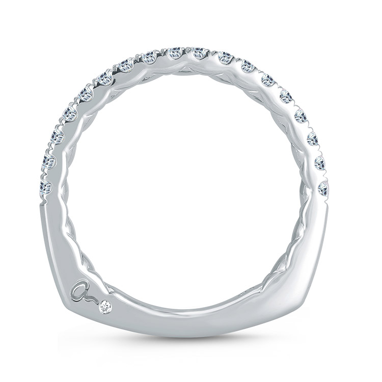 A.JAFFE Platinum Signature Diamond Wedding Ring MRS772Q