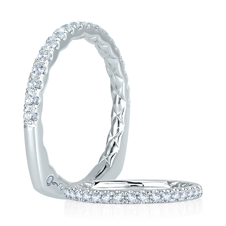 A.JAFFE Platinum Signature Diamond Wedding Ring MRS772Q