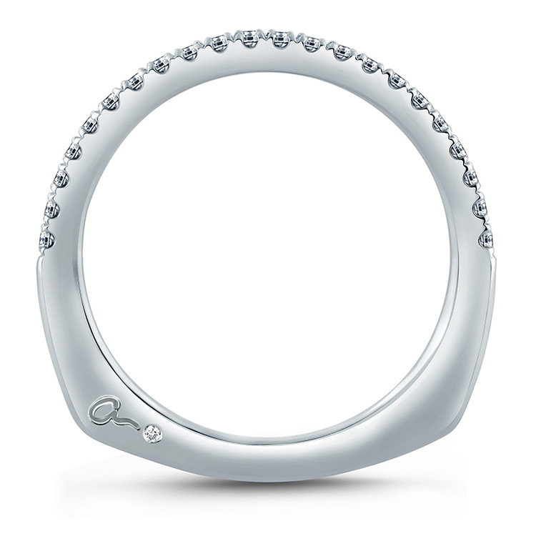 A.JAFFE 14 Karat Signature Diamond Wedding Ring MRS857