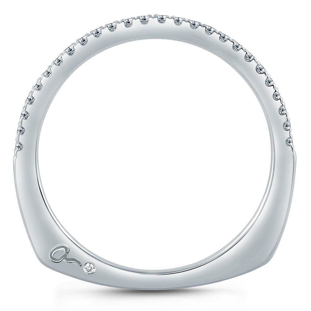 A.JAFFE 18 Karat Signature Diamond Wedding Ring MRS861 Alternative View 1