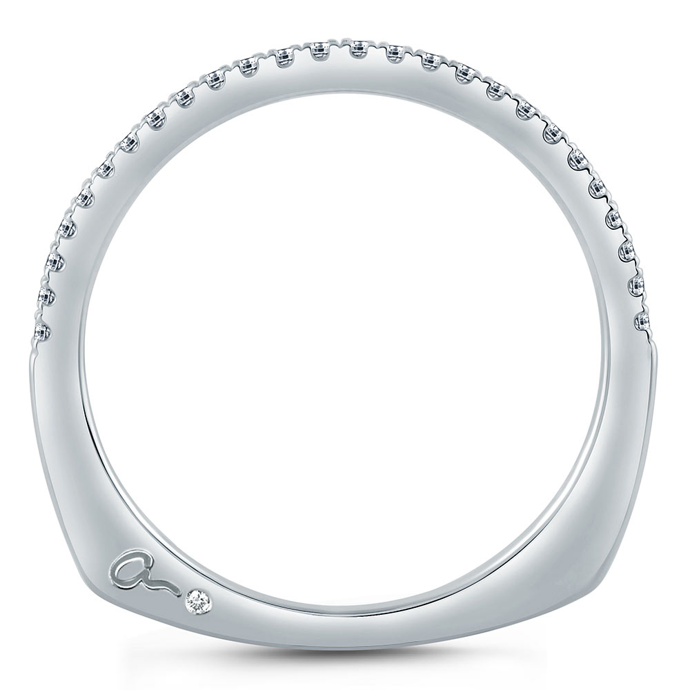 A.JAFFE 18 Karat Signature Diamond Wedding Ring MRS862 Alternative View 1