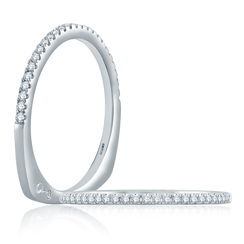 A.JAFFE 18 Karat Signature Diamond Wedding Ring MRS862