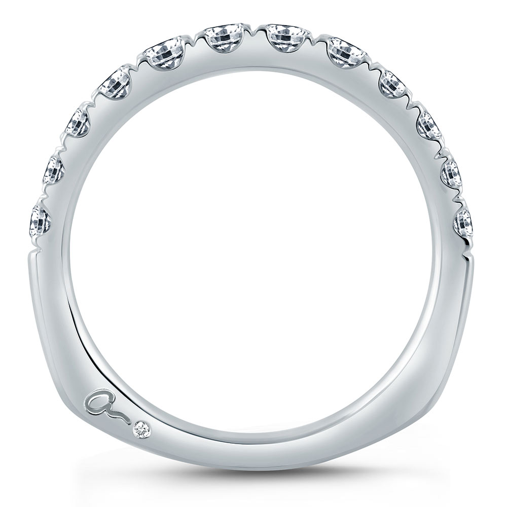 A.JAFFE 18 Karat Signature Diamond Wedding Ring MRS866 Alternative View 1