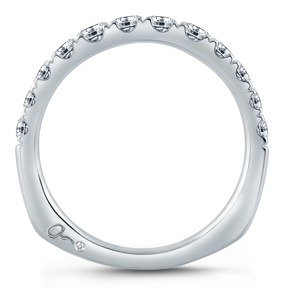 A.JAFFE 14 Karat Signature Diamond Wedding Ring MRS868 Alternative View 1