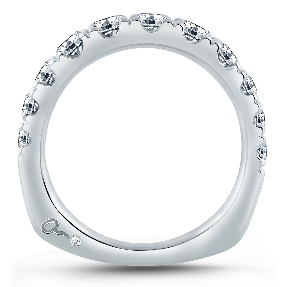 A.JAFFE 18 Karat Signature Diamond Wedding Ring MRS870 Alternative View 1