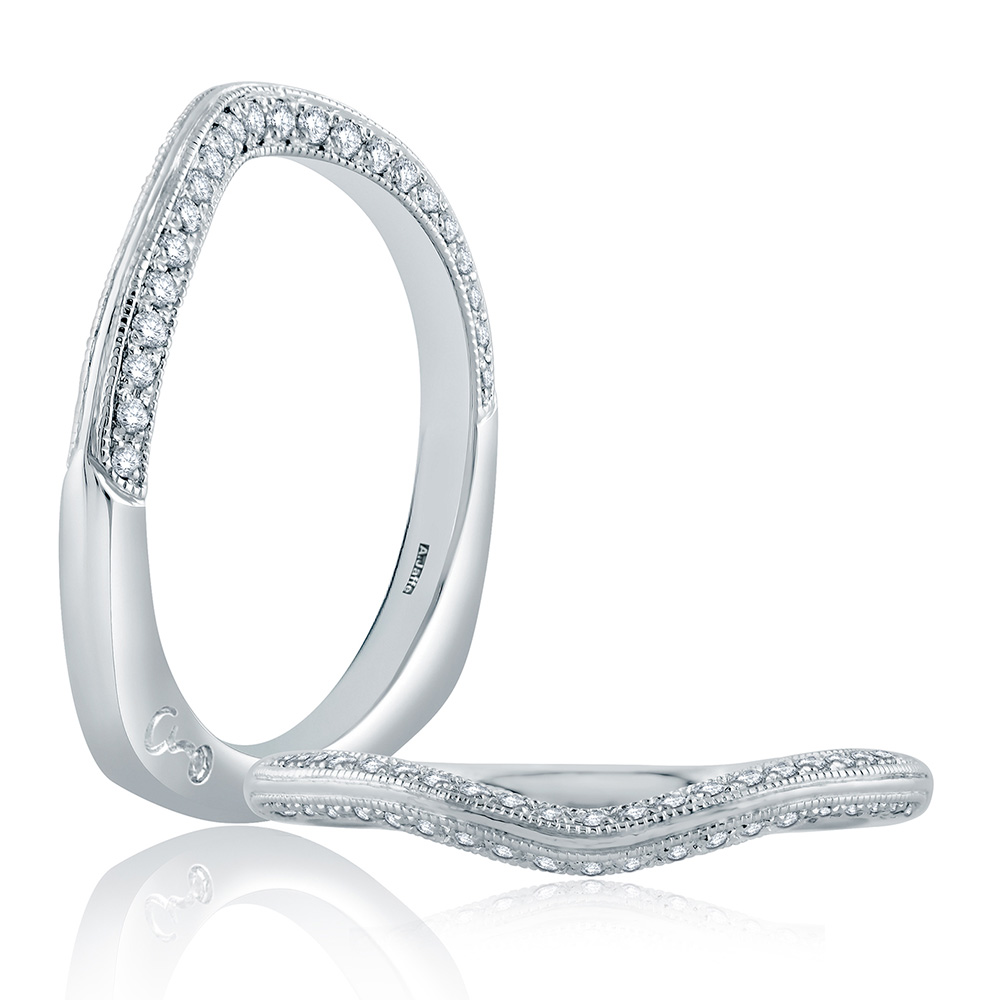 A.JAFFE 18 Karat Signature Diamond Wedding Ring MRS871