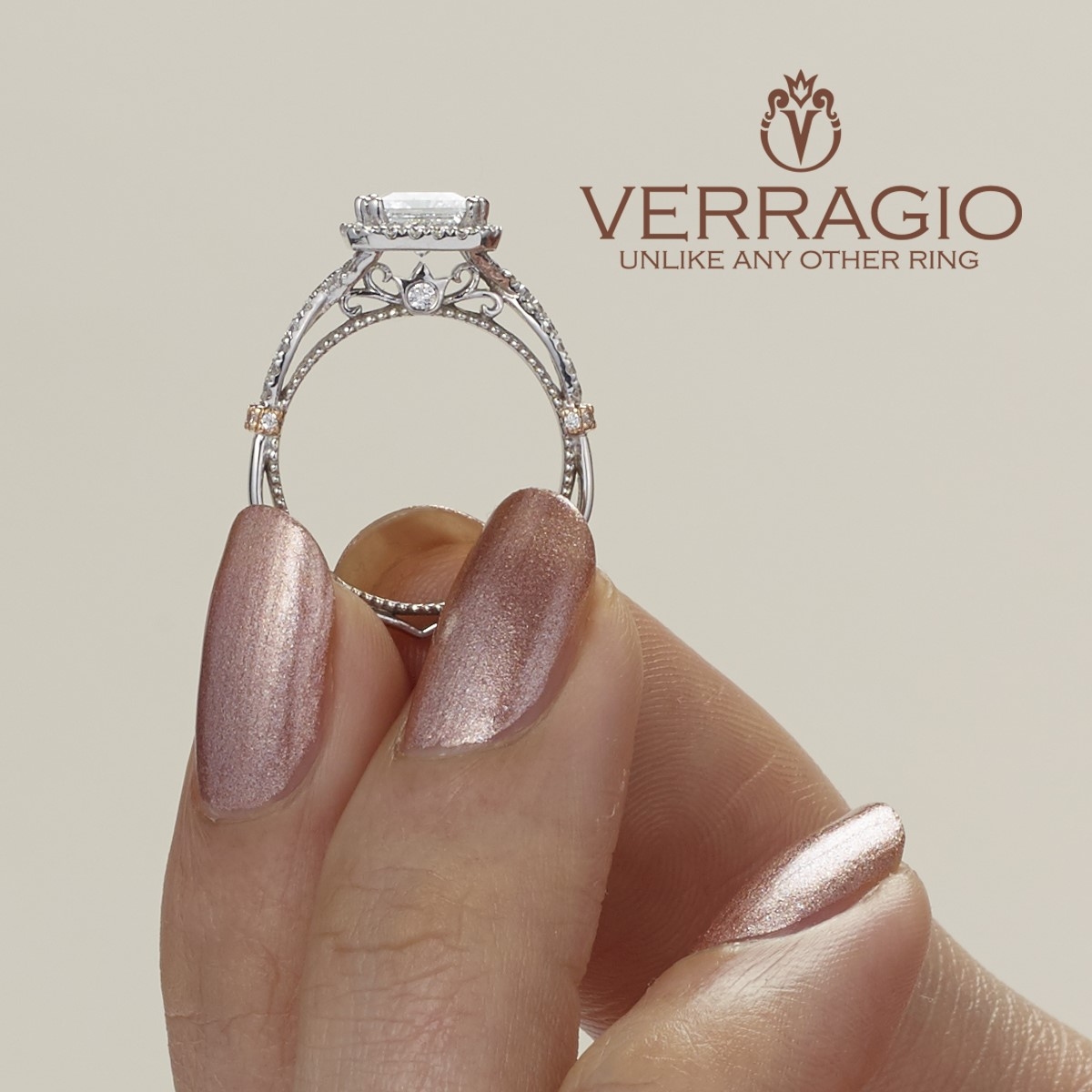 Verragio Parisian-DL106P Platinum Engagement Ring Alternative View 5