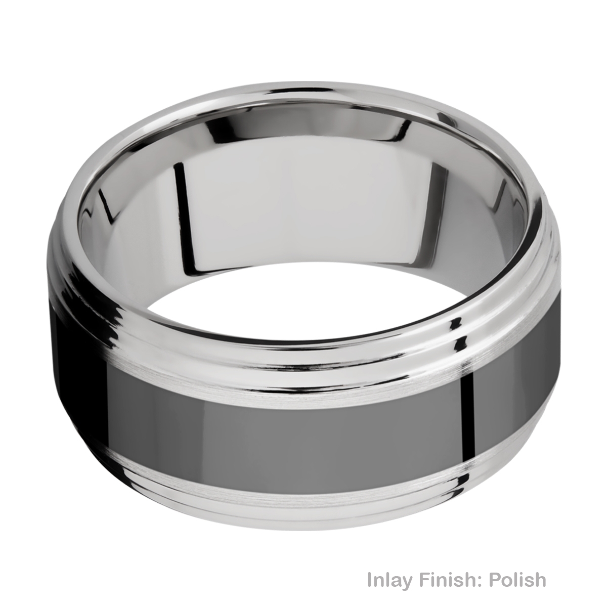 Lashbrook PF10F2S15/ZIRCONIUM Titanium Wedding Ring or Band