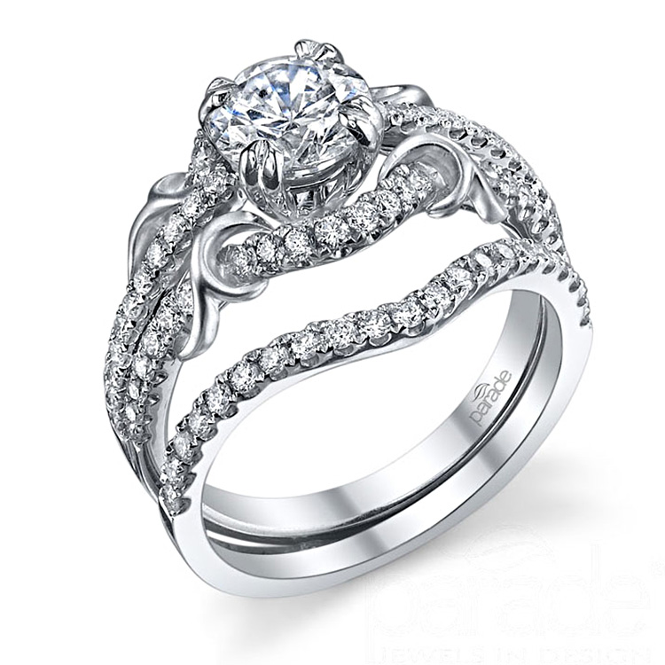 Parade Lyria Bridal R2952 18 Karat Diamond Engagement Ring Alternative View 1