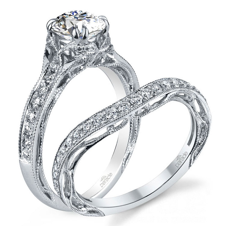 Parade Hera Bridal R3052 Platinum Diamond Engagement Ring Alternative View 1